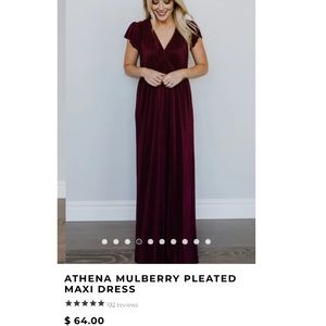 Baltic Born Athena Maxi Dress in Mulberry